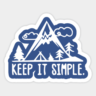 Keep It Simple Campaign!! White Design T-Shirt Sticker